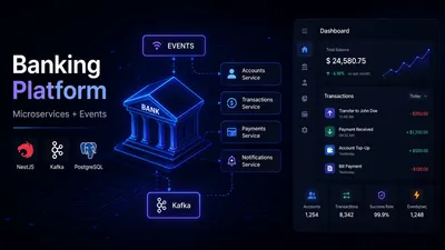 Banking Platform (Microservices + Events)